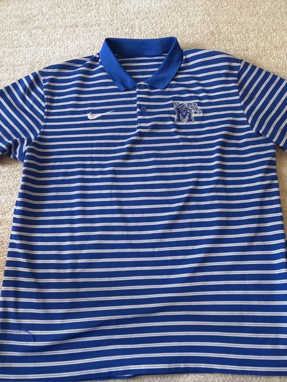 Nike Men’s Memphis Tigers Striped Polo